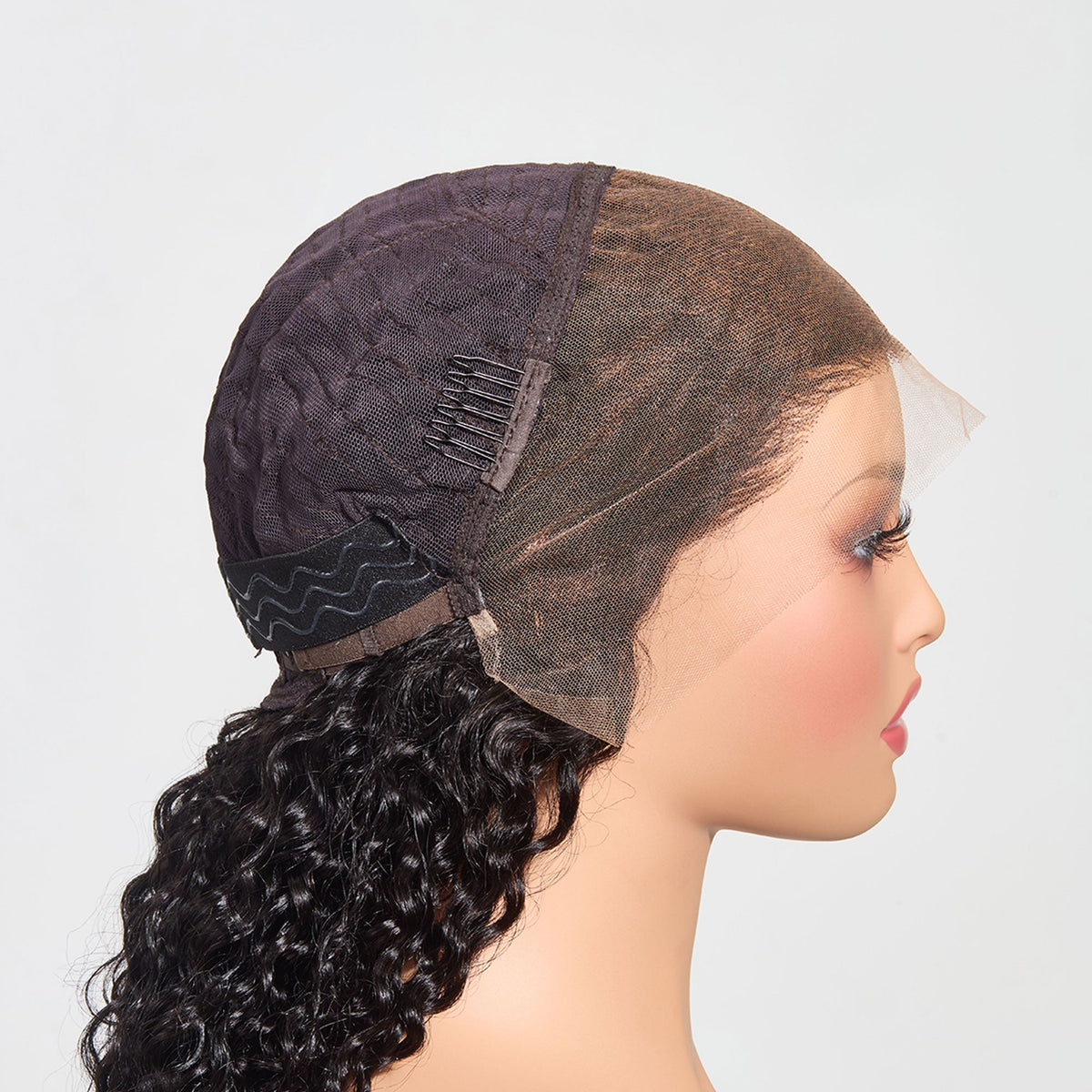 StariaHair 13"x4" HD Lace Water Wave Frontal Wig #1B