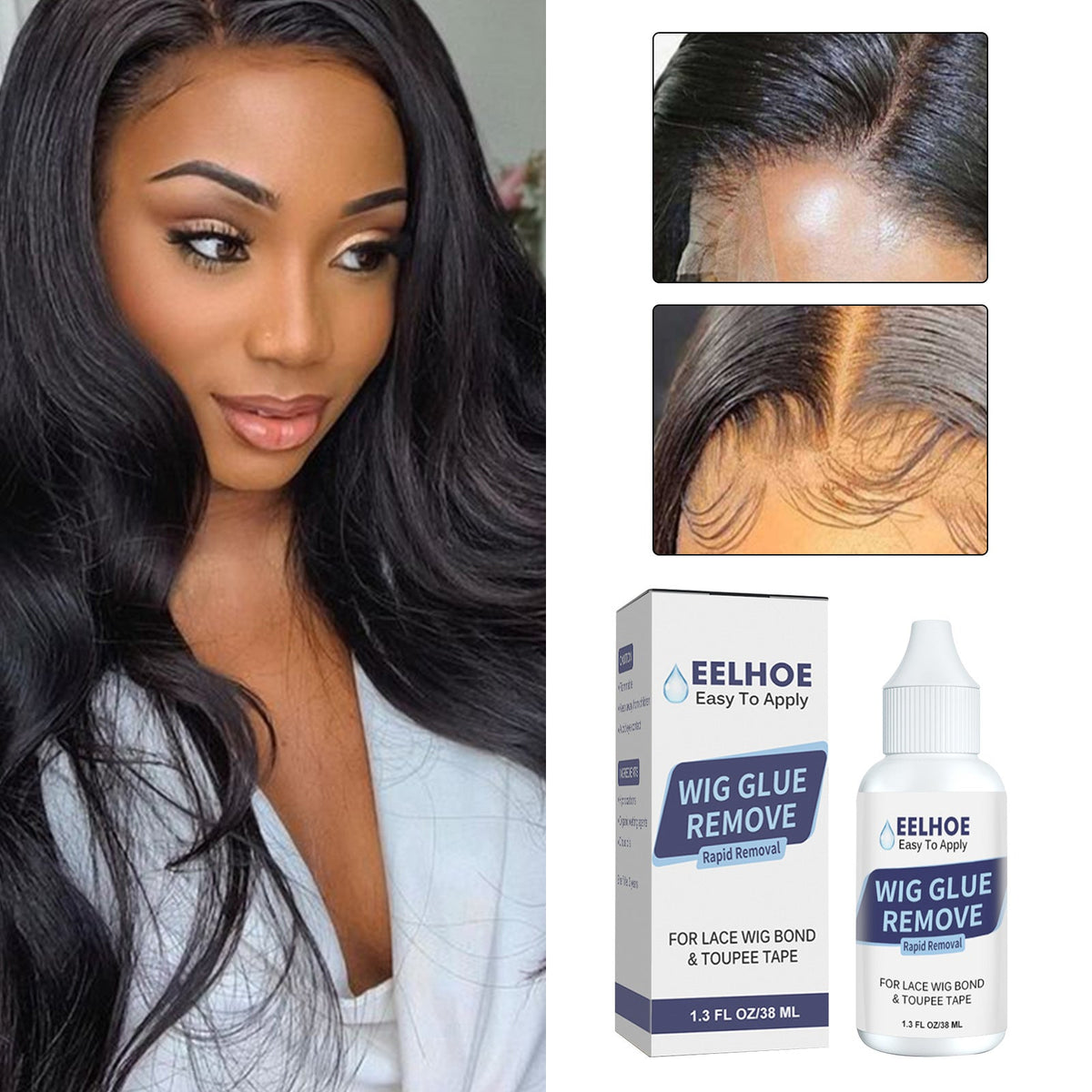 Wig Glue Remove, Skin Invisible Liquid Glue Weave Hair Repair Quickly Remove Hair Block Glue Wig Remove Glue