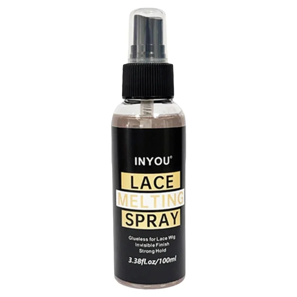 100ML Lace Wig Melting And Holding Spray Strong Natural Finish Wig Adhesive Glue for Lace Front Melt Super Hold Hair Spray