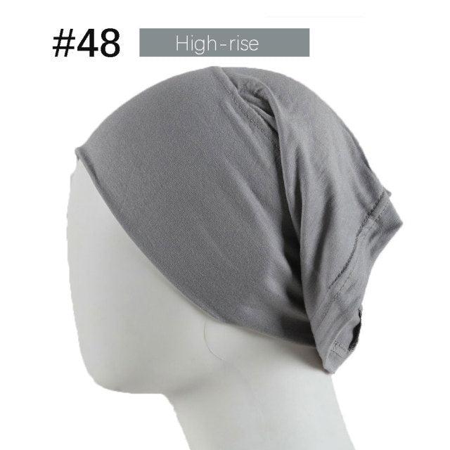 New Winter Autumn Soft Solid Color Inner Hijab  Cap Lightweight Muslim Turban Elegant Hijab Caps Hat Islam Under Scarf  Undercap Bonnet Color Soft Jersey Stretch Hijab's Tube Cap Hat Hijab Bonnet Muslim Women Scarf Turbans Head For Women