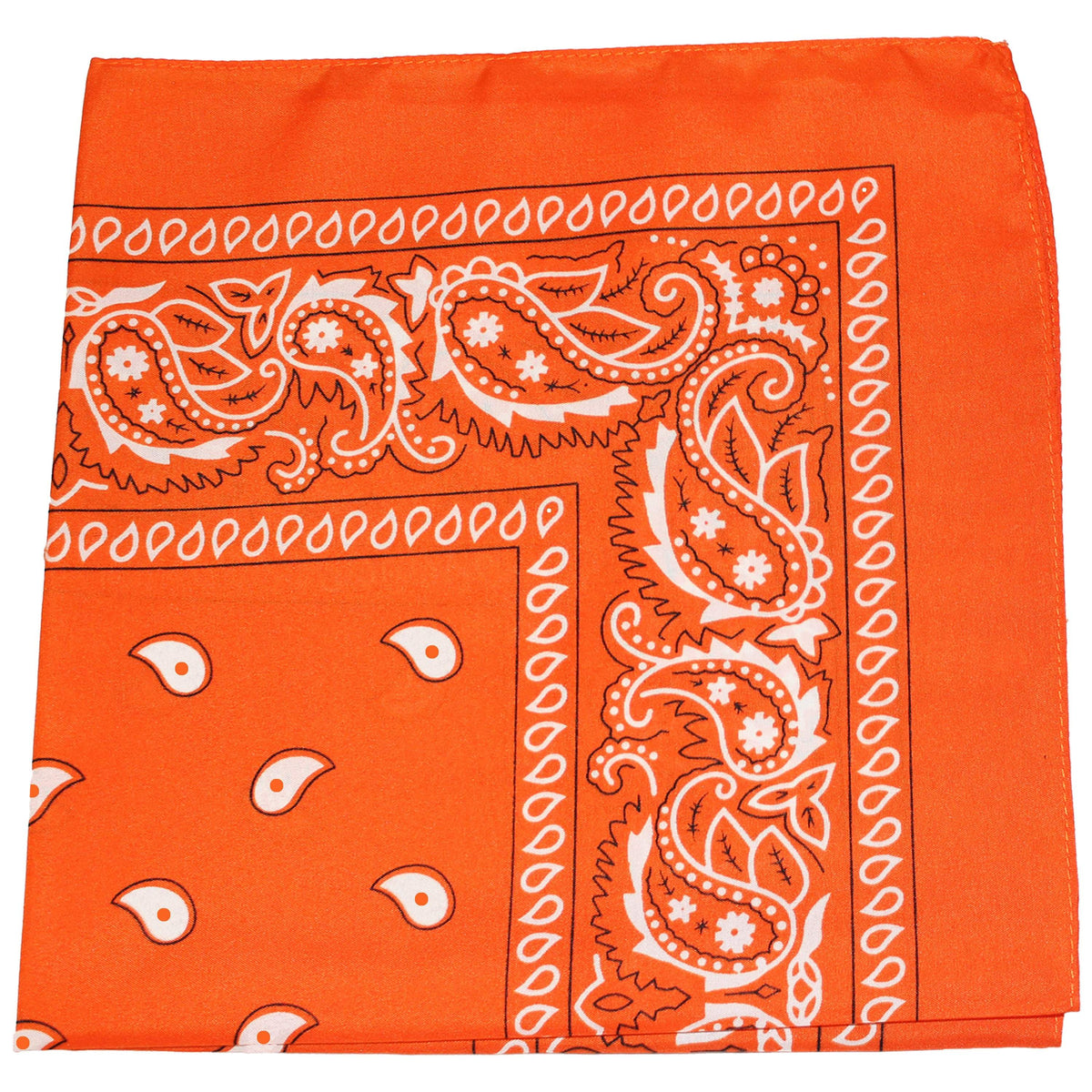 Paisley Bandanas Head Wrap, Cotton Double Sided, 21 x 21 Inch