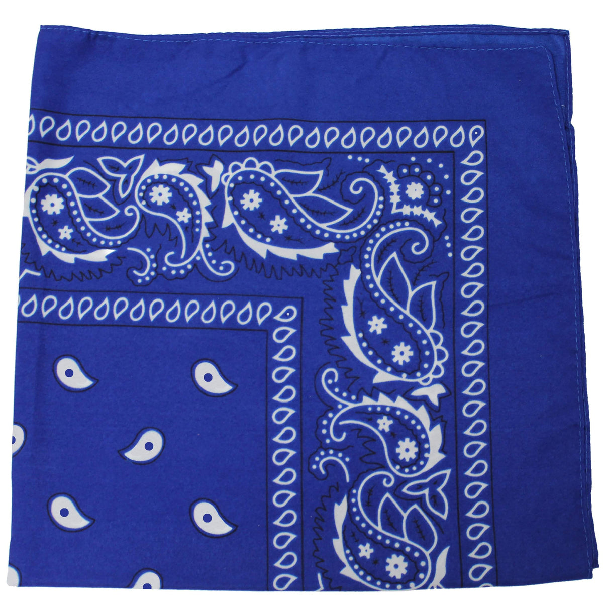 Paisley Bandanas Head Wrap, Cotton Double Sided, 21 x 21 Inch